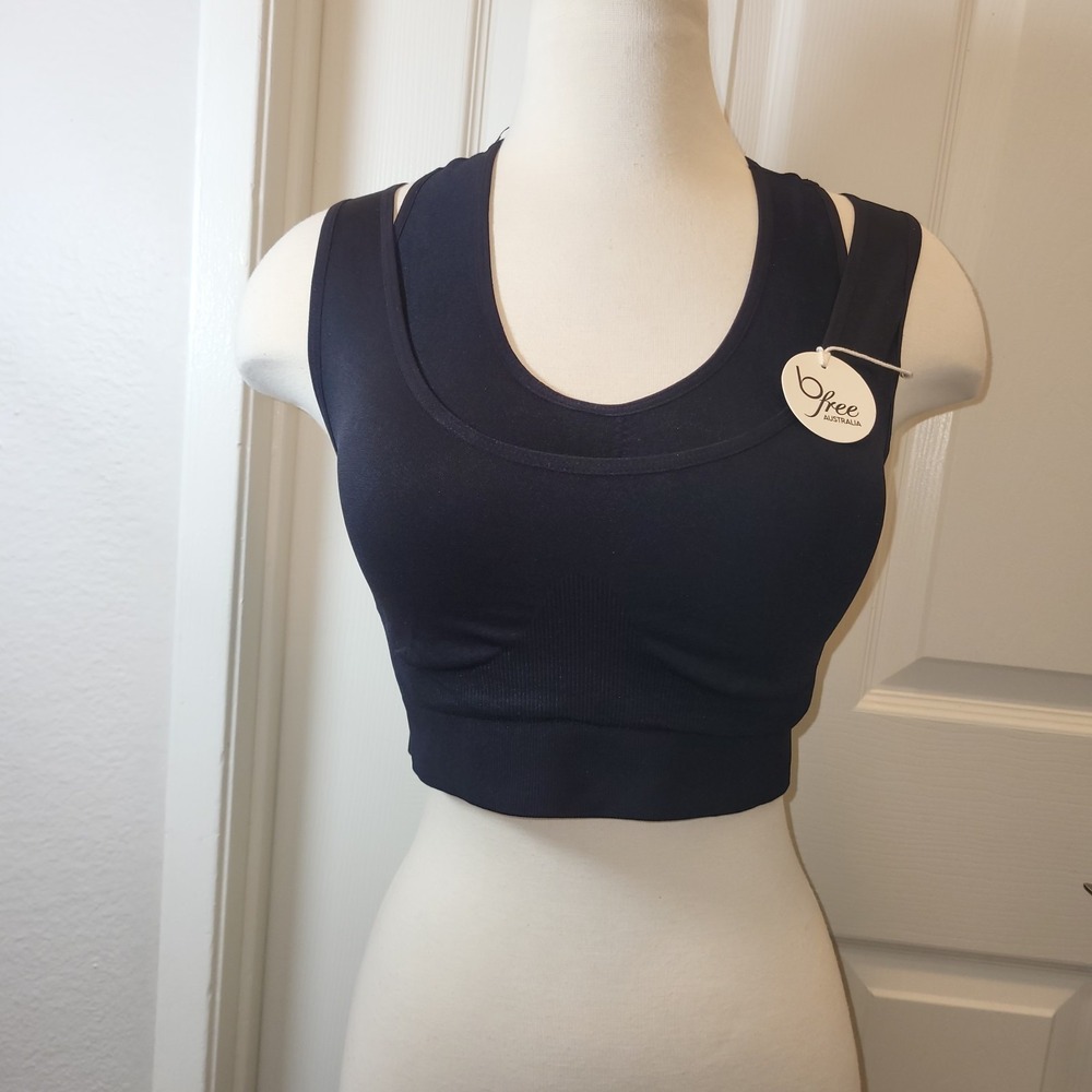 bfree Australia Women's Sports Tank Tops Padded Fitness Black  Size‎ L/XL